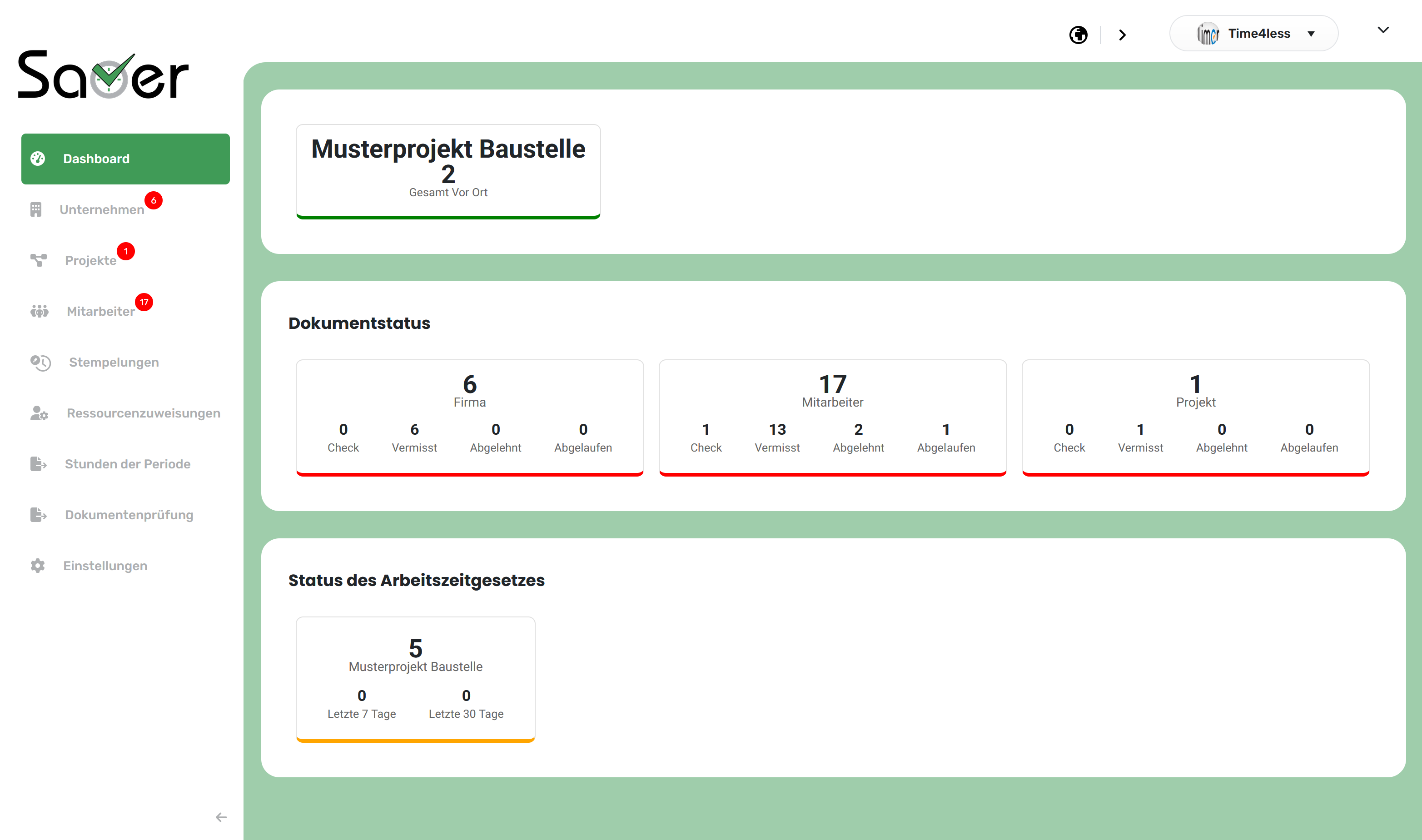 Digitale Arbeitszeiterfassung auf der Baustelle
