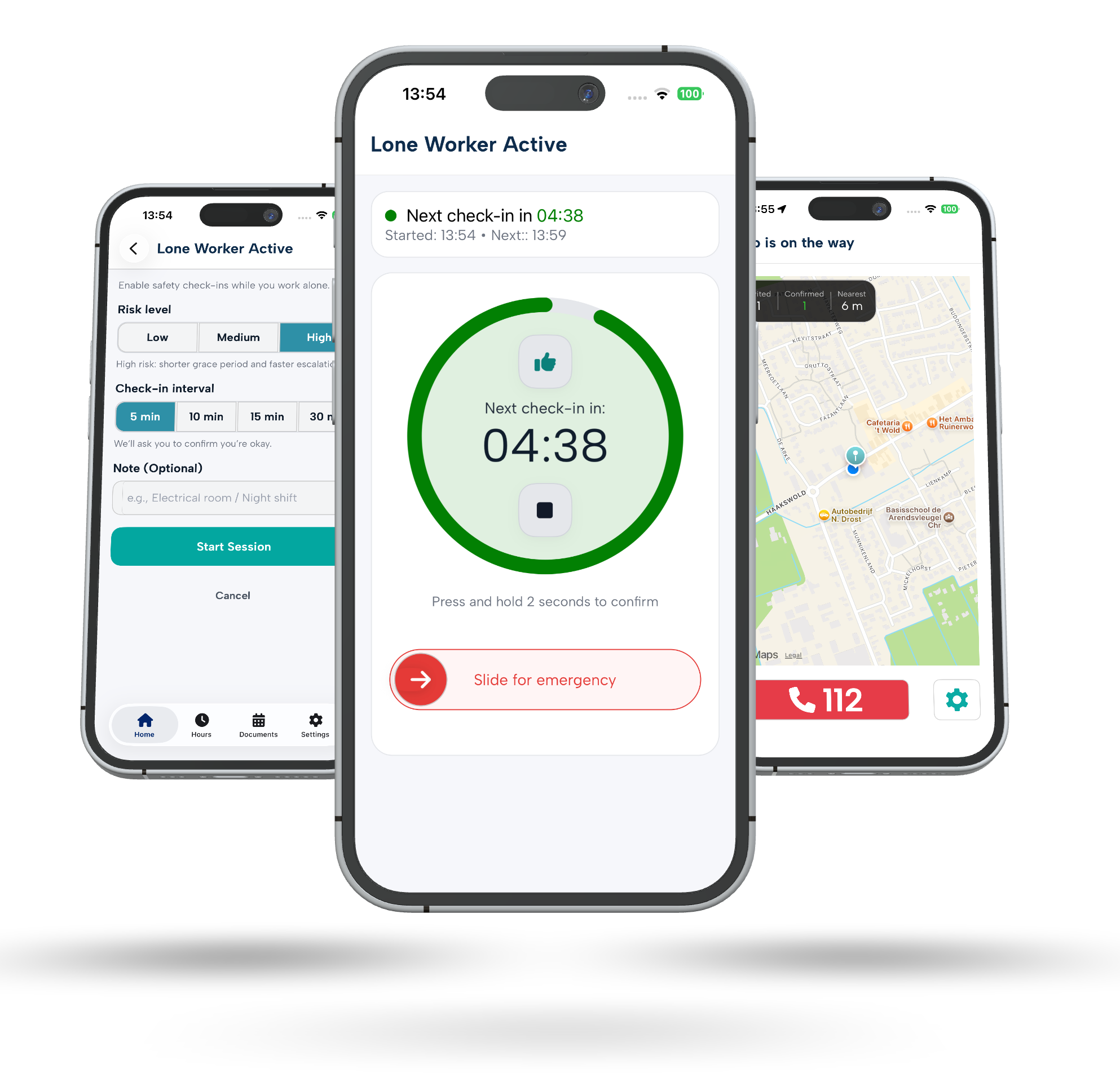 Lone worker veiligheidsmonitoring in de ProjectAssistant mobiele app