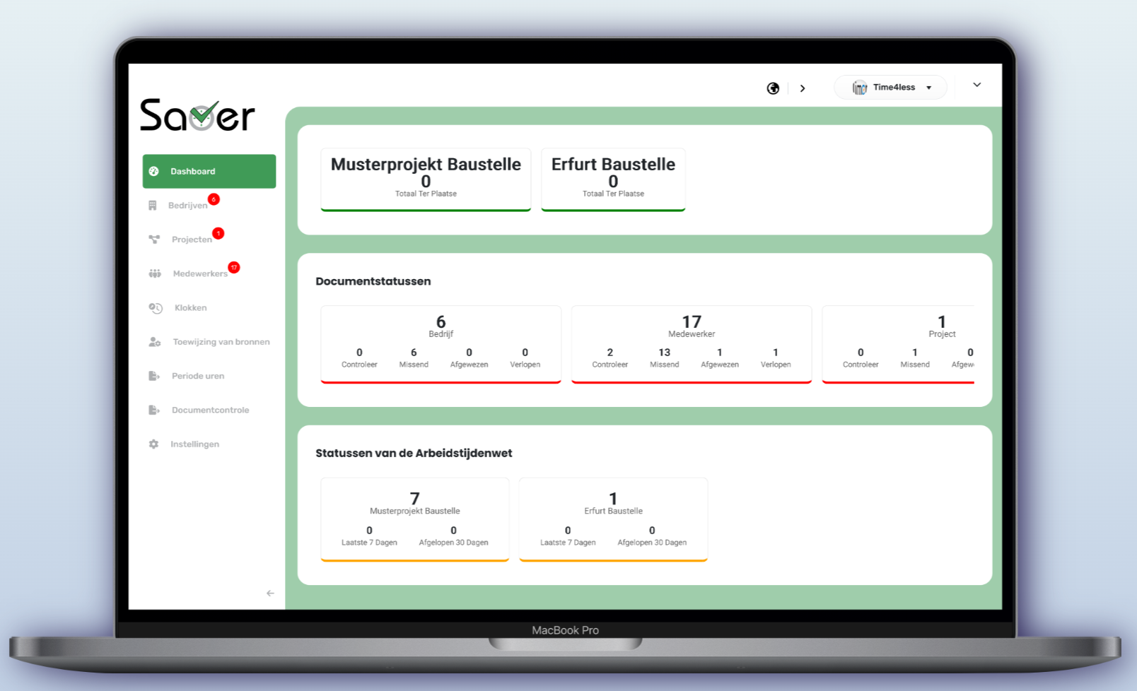 SCL 2026 dashboard voor bouwplaatsveiligheid en aanwezigheid